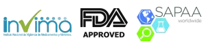 Logo Invima, Logo FDA, Logo SAPAA, certificados Prevenco