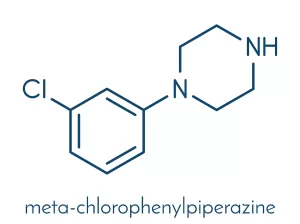 Estructura molecular de las piperazinas, compuesto químico con anillo heterocíclico.