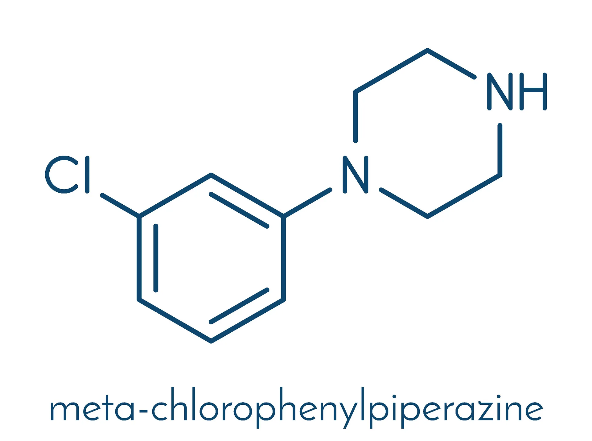 Estructura molecular de las piperazinas, compuesto químico con anillo heterocíclico.