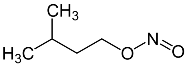 Estructura molecular del popper (alquilnitrito)